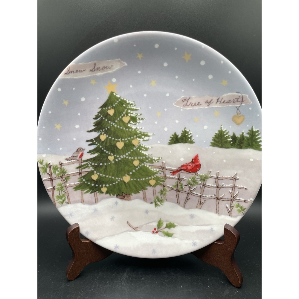 Vtg Lenox Christmas Collage‎ Collectible Plate Tree of Hearts